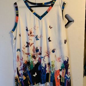 Tunic with black kimono